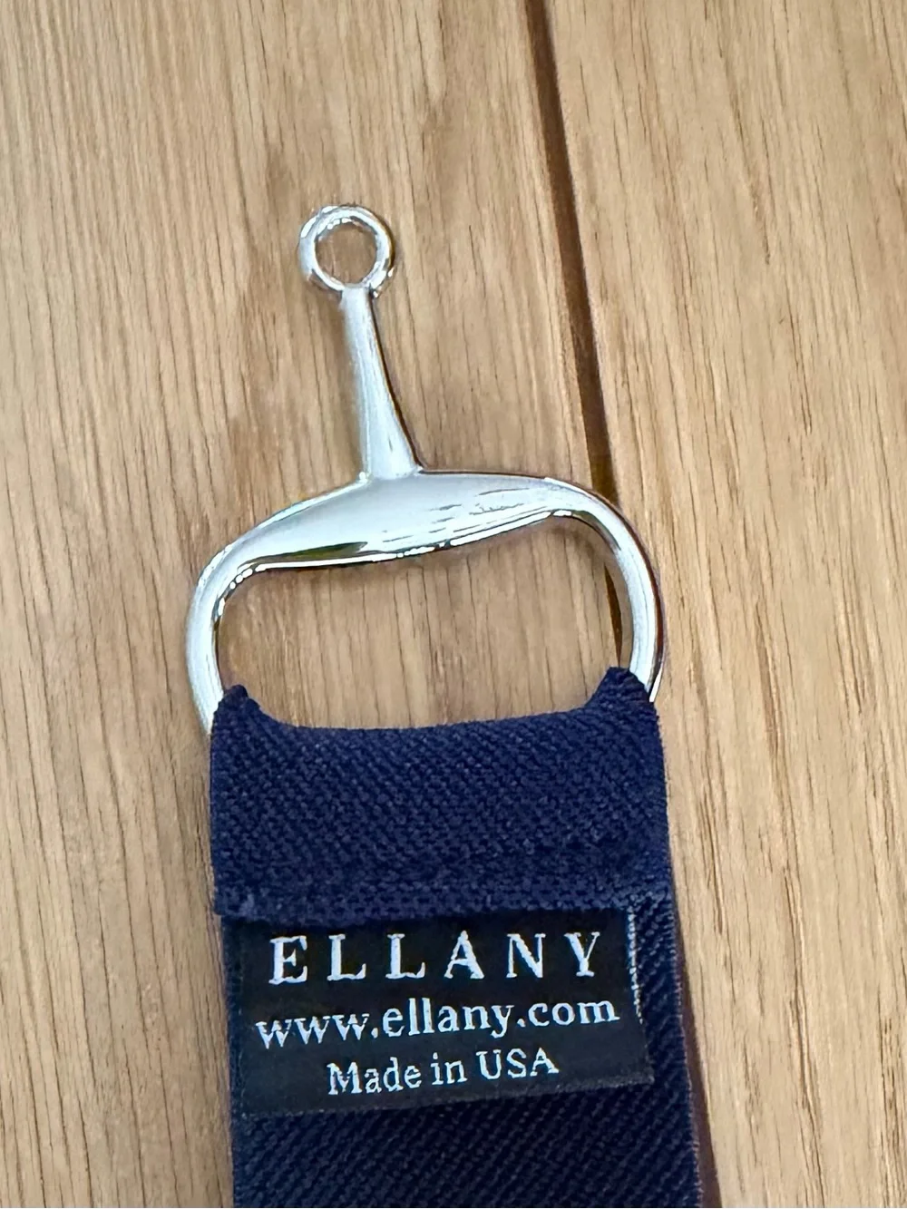 NWOT Ellany Equestrian Silver Snaffle Bit Elastic Belt w Desert Horse Park logo